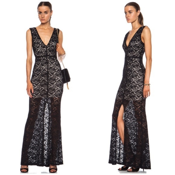 Alice + Olive Black Lace Evening Gown - Picture 3 of 6